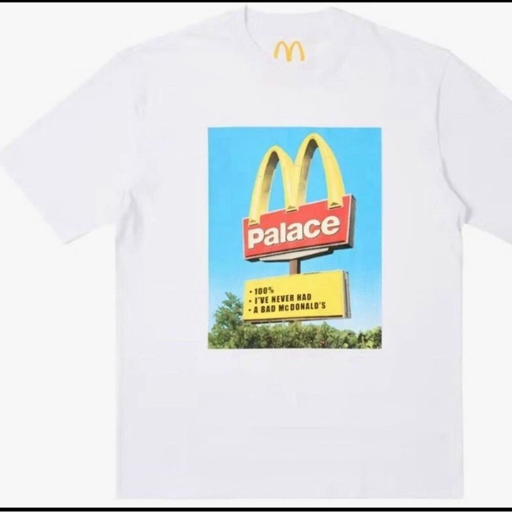 Palace x McDonald’s White Graphic T-Shirt Size Large NWT Streetwear Collab